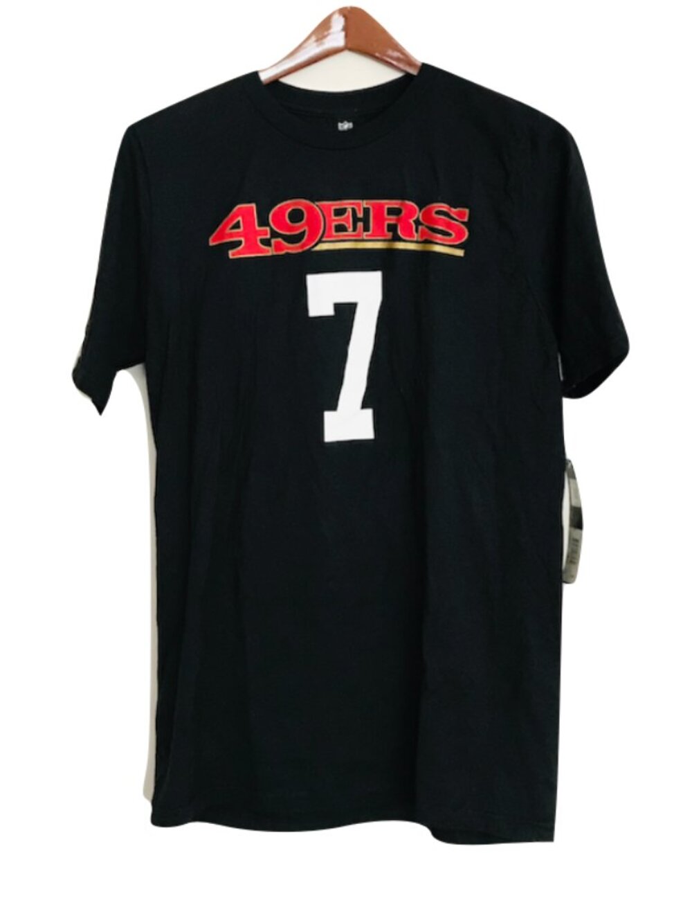 San Francisco 49ers 7 Kaepernick black NFL short sleeves t-shirt